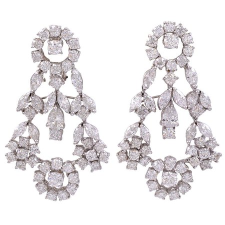 Diamond Girandole Earrings For Sale at 1stdibs