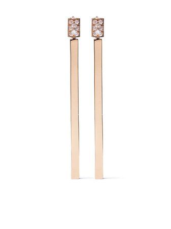 Shop pink Mattia Cielo 18kt rose gold diamond Sole earrings with Express Delivery - Farfetch