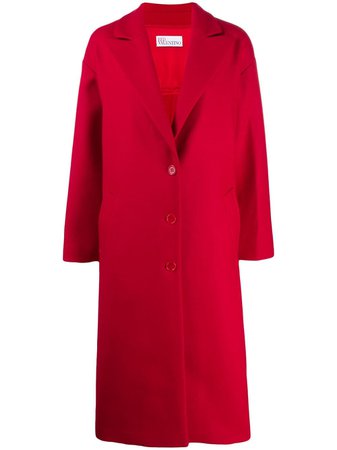 RED Valentino long single-breasted coat