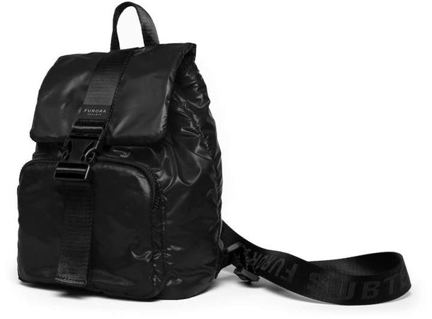 FURORA SUBTERA - Black Mini Puffer Backpack