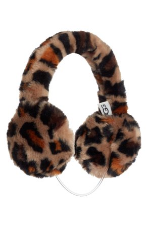 UGG® Animal Print Faux Fur Earmuffs | Nordstrom