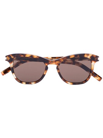 Saint Laurent Eyewear Havana frame tortoiseshell sunglasses
