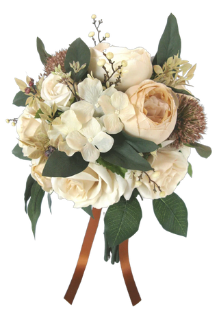 11" Wedding bouquet, Bridal bouquet, BEIGE, Cream, CHAMPAGNE, GOLD, Rust Wedding flowers, Silk Bouquets, Bridesmaid bouquet "RosesandDreams"