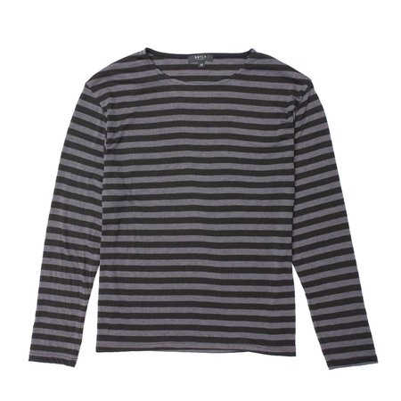 striped t-shirt black and grey