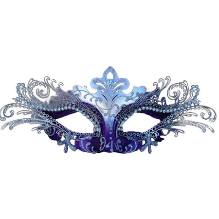 Purple And Silver Decorative Metal Venetian Mask