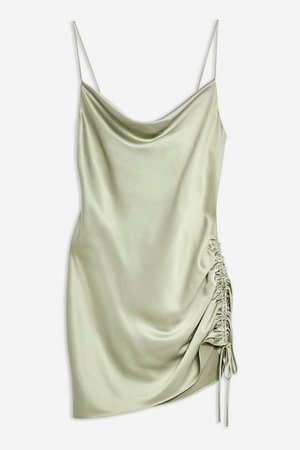 Ruched Satin Mini Slip Dress | Topshop