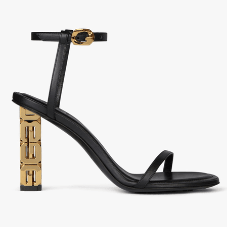 Givenchy-Sandals in leather with g cube heel $825