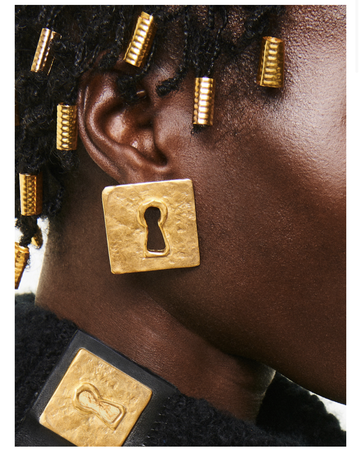 Schiaparelli Lock Stud Earrings