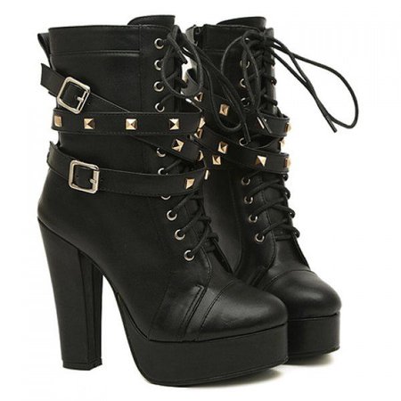 black leather buckle ankle boots - Google Search