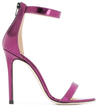 Marc Ellis Metallic Ankle Strap Sandals in Pink