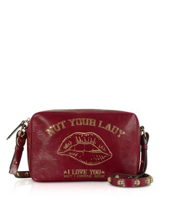 Red Valentino Not Your Lady Dark Red Crossbody Bag
