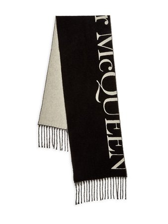 Shop Alexander McQueen Giant Logo Wool-Blend Scarf up to 70% Off | Saks Fifth Avenue