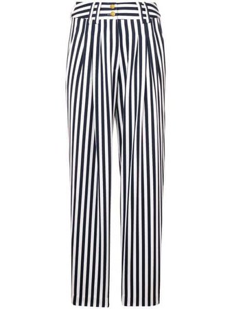 Balmain high-waist Striped Trousers - Farfetch