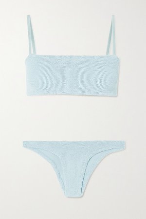 Net Sustain Gigi Seersucker Bikini - Sky blue