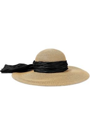 Honey satin-trimmed straw sunhat | EUGENIA KIM | Sale up to 70% off | THE OUTNET