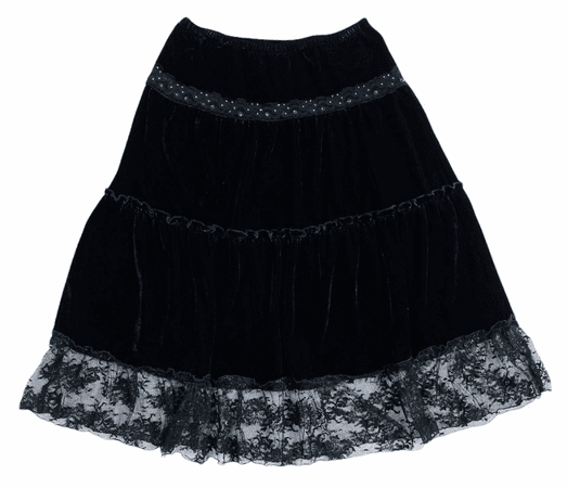 90s goth tiered skirt