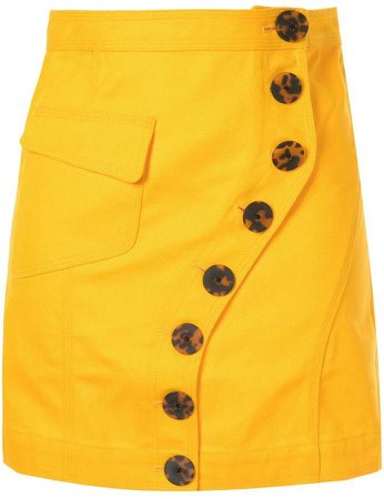 Acler Golding button denim skirt