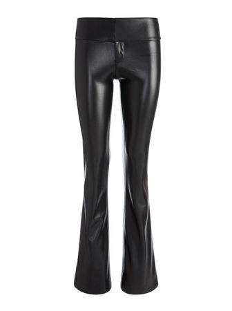 Olivia Vegan Leather Bootcut Pant In Black | Alice And Olivia