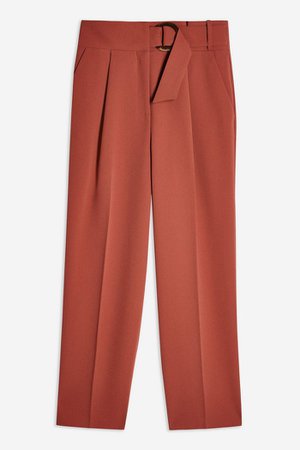 Brown Belt Peg Trousers | Topshop brown