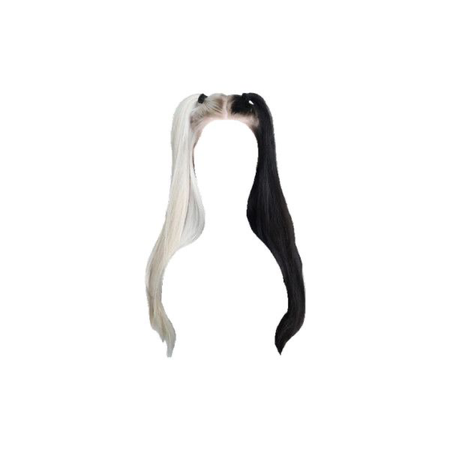 black and white hair