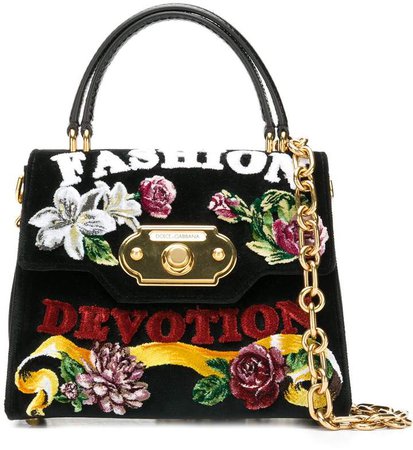 Fashion floral top handle bag