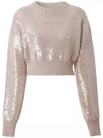 Burberry sequin-embellished Cropped Cashmere Jumper - Farfetch