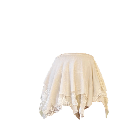white flowy mini skirt bottom lacey lace layered ruffle fairycore fairy grunge vintage goth