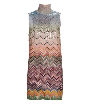 Missoni Knit Chevron Sequin Mini Dress | INTERMIX®