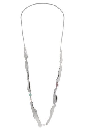Leigh Miller | + NET SUSTAIN Current silver multi-stone necklace | NET-A-PORTER.COM