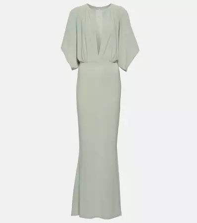 Obie Jersey Gown in Green - Norma Kamali | Mytheresa