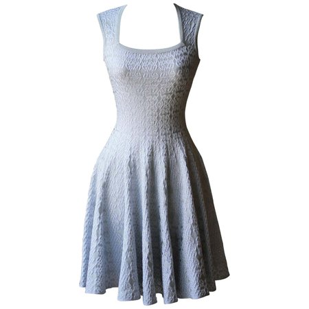 Azzedine Alaïa Metallic Jacquard-Knit Mini Dress For Sale at 1stDibs
