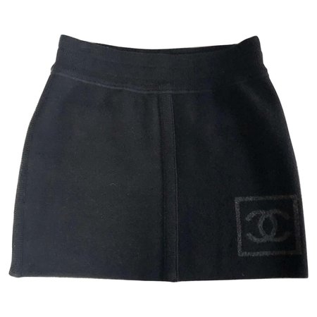 Chanel Mini skirt Wool Size 36 For Sale at 1stDibs