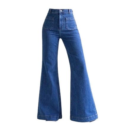high waisted bell bottoms bottom denim blue jeans pants png