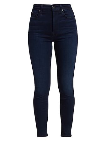 Shop 7 For All Mankind High-Rise Ankle Skinny Jeans | Saks Fifth Avenue