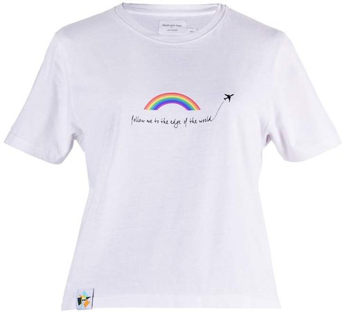 blonde gone rogue - Rainbow Sustainable T-Shirt In White