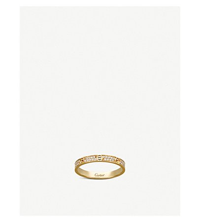 CARTIER - LOVE 18ct yellow-gold and diamond ring | Selfridges.com