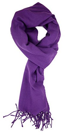 Plum Feathers Rich Solid Colors Cashmere Feel Winter Scarf (Royal Purple) – Anna's Collection