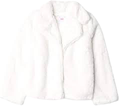 faux fur white coat