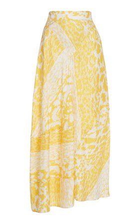 Leopard-Print Silk-Crepe Midi Skirt by Victoria Beckham | Moda Operandi
