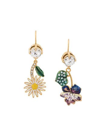 Miu Miu floral crystal earrings