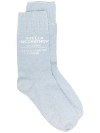 Stella McCartney side logo print socks blue 603074S7229 - Farfetch