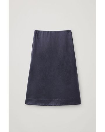 COS Mulberry Silk-mix A-line Skirt in Blue - Lyst