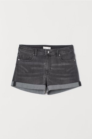 Short denim shorts - Denim grey - Ladies | H&M GB
