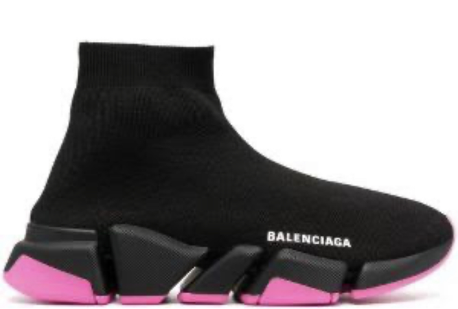 black and pink balenciaga sneakers