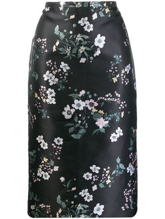 Rochas Floral Print Pencil Skirt - Farfetch