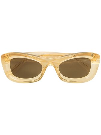 Bottega Veneta Eyewear Transparenta Rektangulära Glasögon - Farfetch