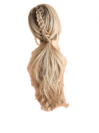 blonde ponytail braided hair