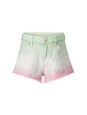 green pink shorts