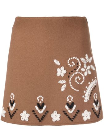 Ermanno Scervino floral-embroidered Mini Skirt - Farfetch