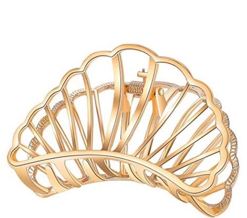 gold geometric hair claw clip